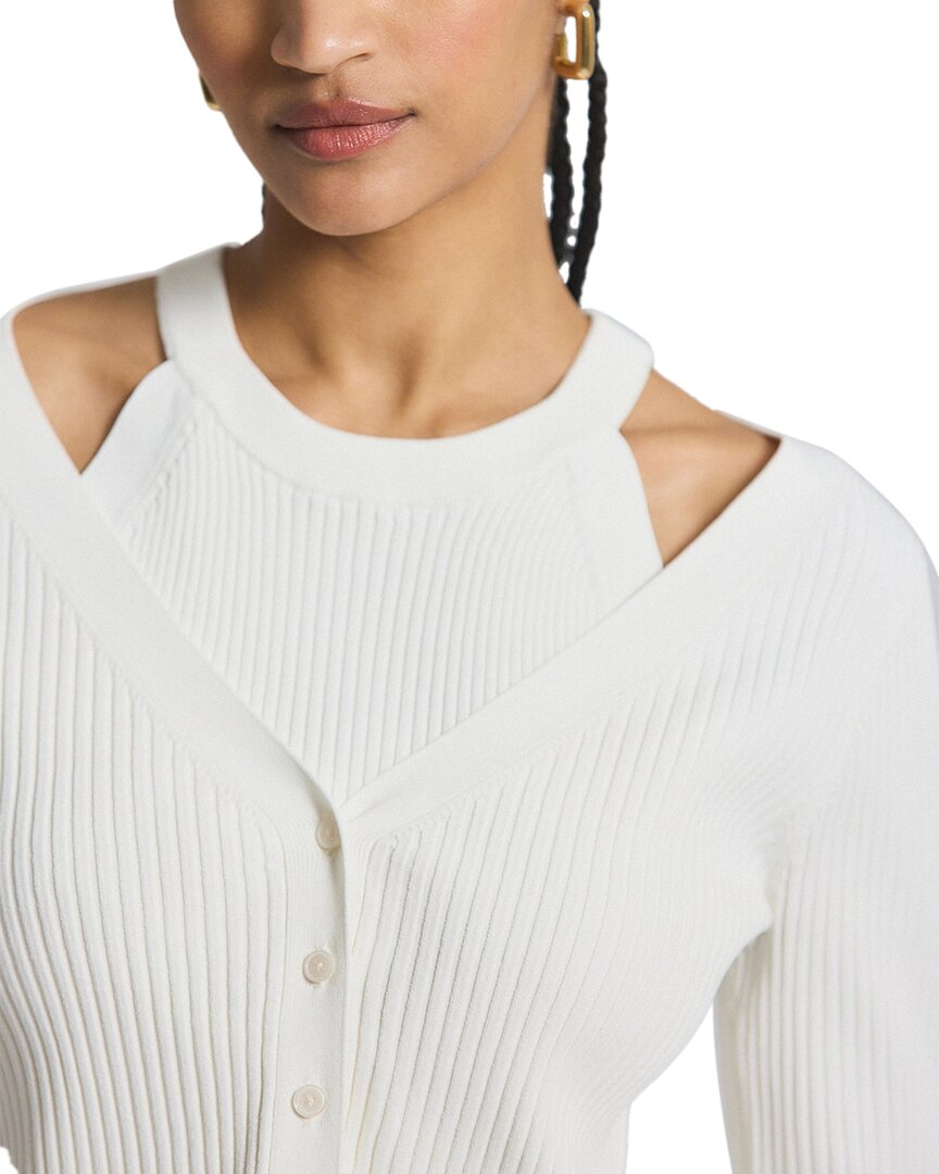 Derek Lam 10 Crosby Lonnie Viscose Knit Layered Cardigan