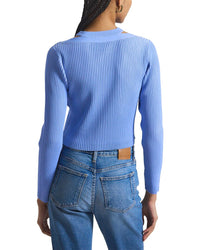 Derek Lam 10 Crosby Lonnie Viscose Knit Layered Cashmere-Blend Cardigan