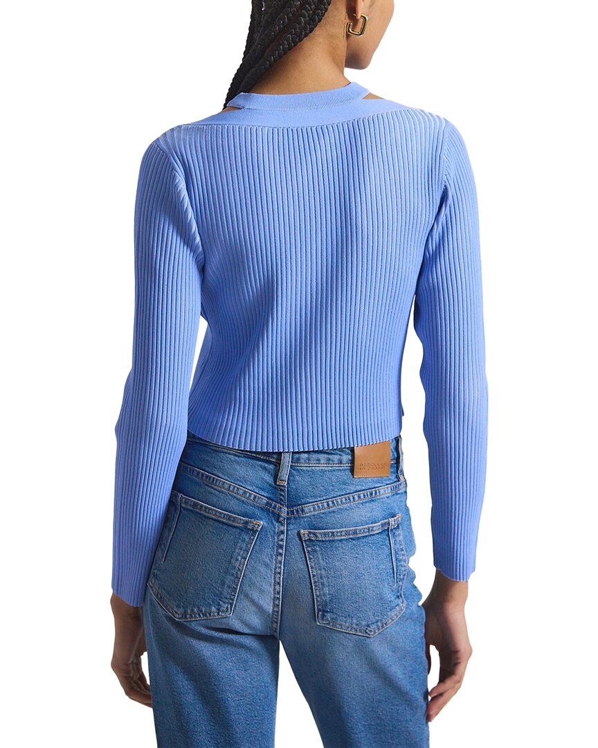 Derek Lam 10 Crosby Lonnie Viscose Knit Layered Cashmere-Blend Cardigan
