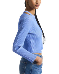 Derek Lam 10 Crosby Lonnie Viscose Knit Layered Cashmere-Blend Cardigan