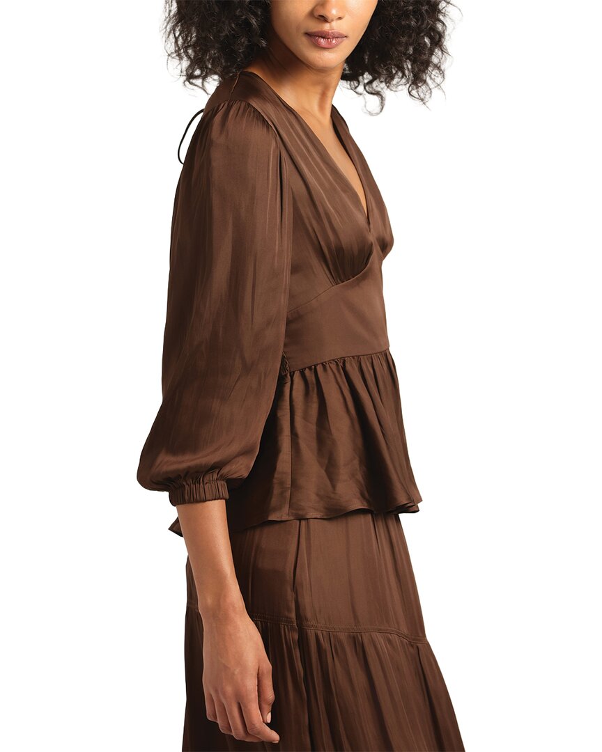 Derek Lam 10 Crosby Savannah V-Neck Peplum Top