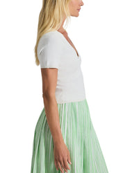 Derek Lam 10 Crosby Belle Compact Knit Twist Front Sweater