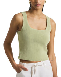 Derek Lam 10 Crosby Sain Rib Knit Sweater Tank