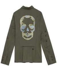 Zadig & Voltaire Virginia Camo Skull Lurex Jacket