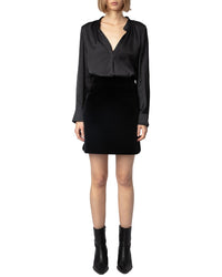 Zadig & Voltaire Jinette Velvet Skirt