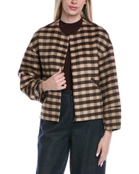 Color Block Wool-Blend Jacket