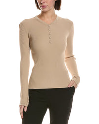 Proenza Schouler White Label Isla Wool-Trim Henley Top