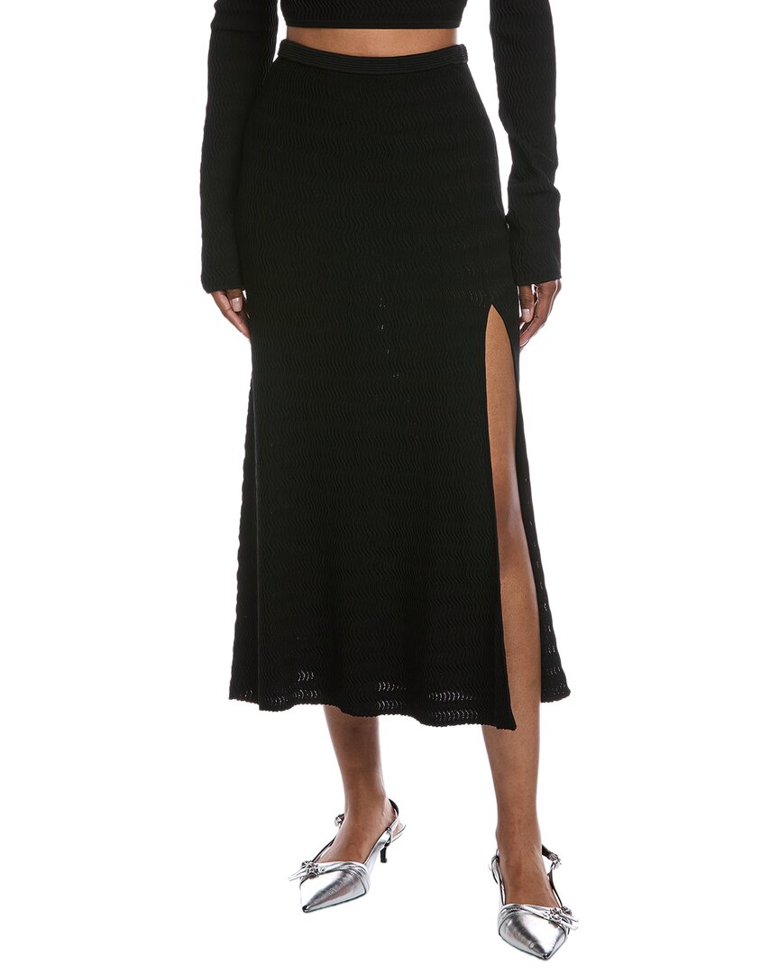 Lapointe Crepe Matte Midi Skirt