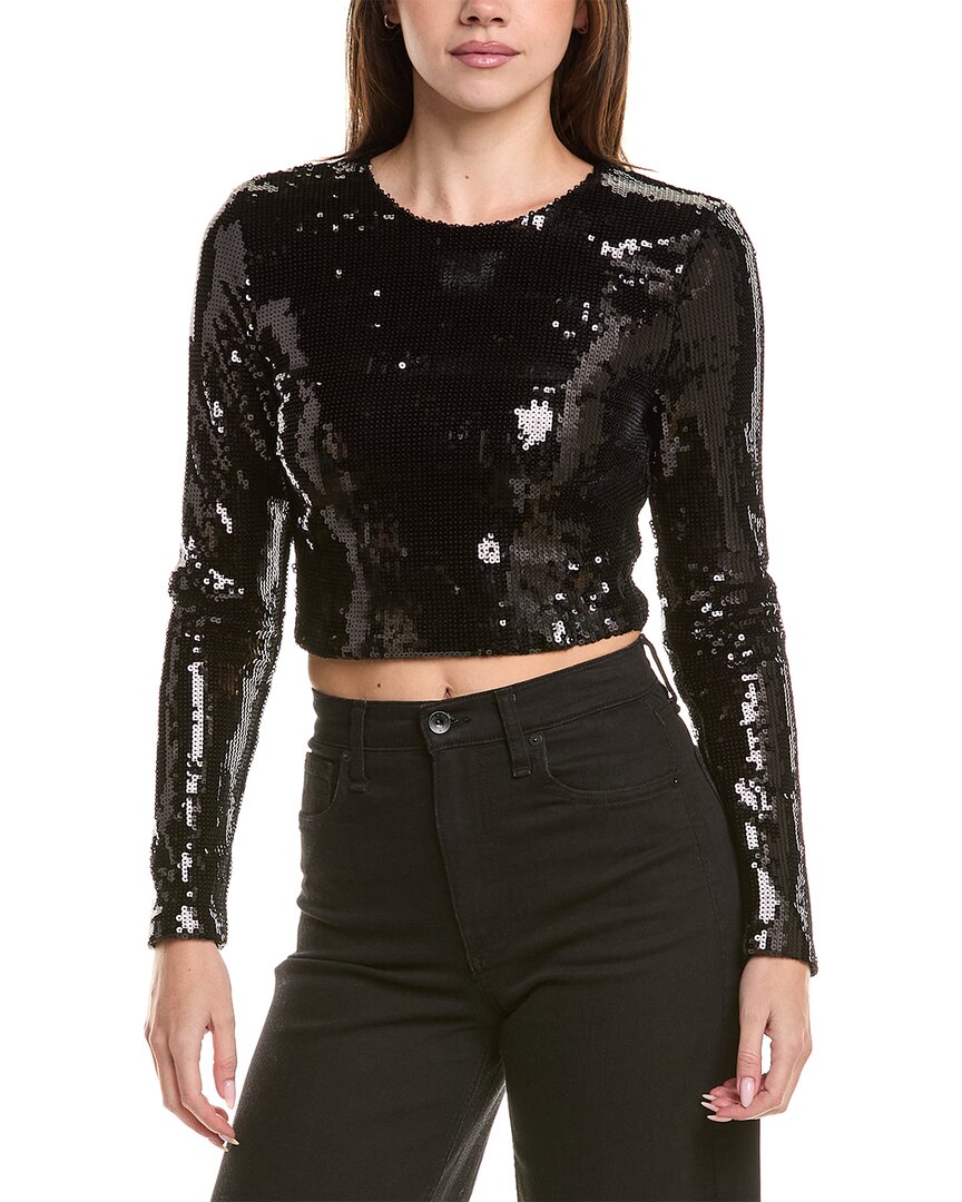 L’Agence Rogan Crop Sequin Top