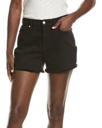 7 For All Mankind Black Fray High-Waist Short