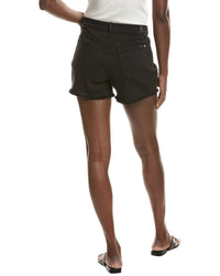 7 For All Mankind Black Fray High-Waist Short
