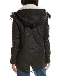 Sam. Devon Shearling-Trim Coat