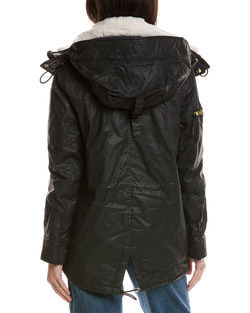 Sam. Devon Shearling-Trim Coat