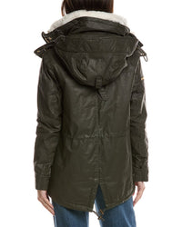 Sam. Devon Shearling-Trim Coat