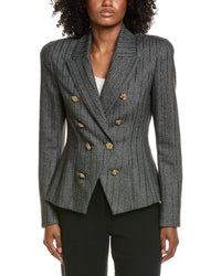 L’Agence Bethany Structured Wool-Blend Blazer