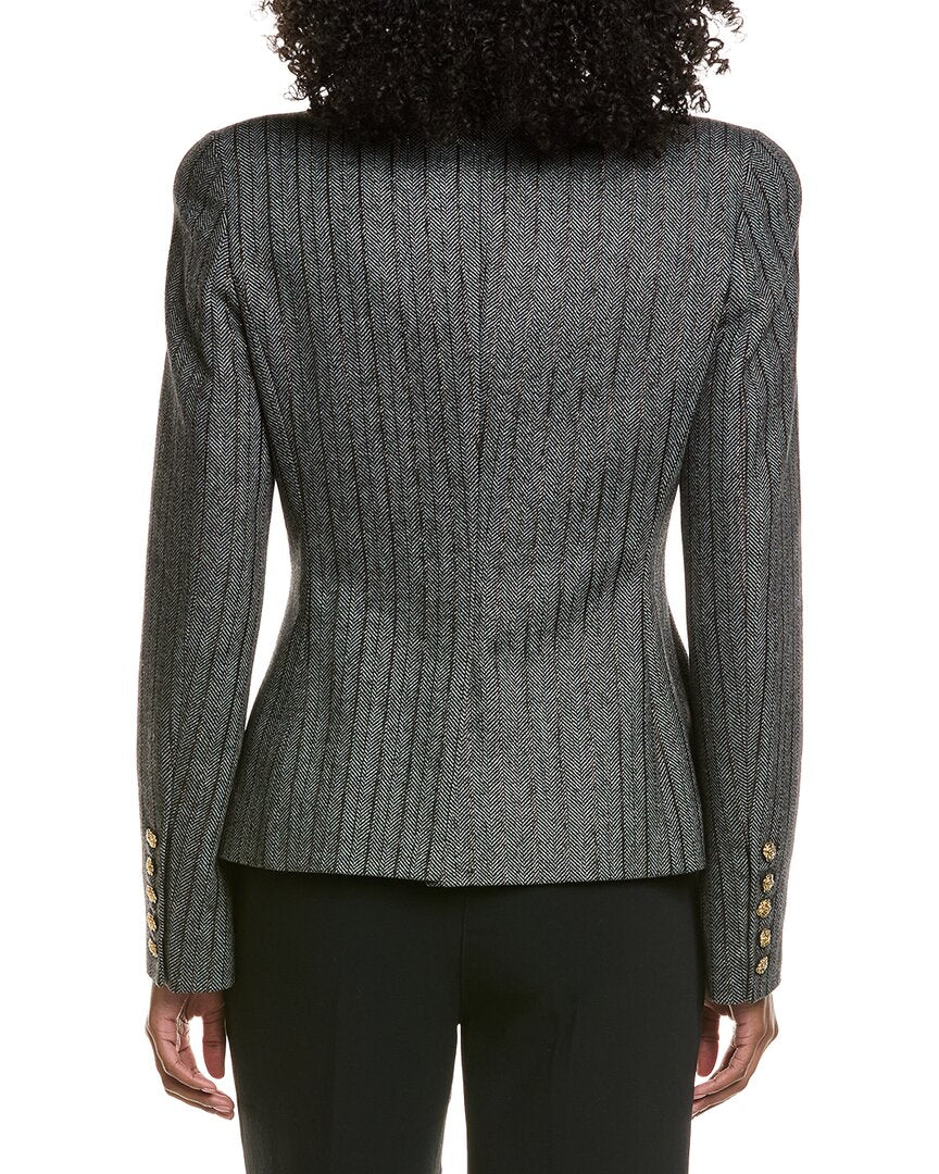 L’Agence Bethany Structured Wool-Blend Blazer