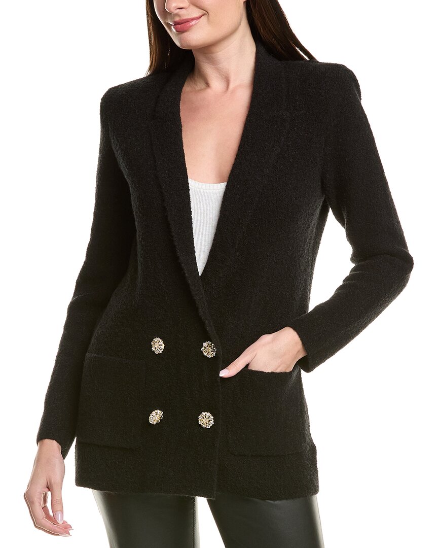 L’Agence Eileen Boyfriend Knit Wool-Blend Blazer