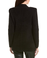 L’Agence Eileen Boyfriend Knit Wool-Blend Blazer