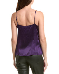 L’AGENCE L’Agence Gabriella V-Neck Silk Tank