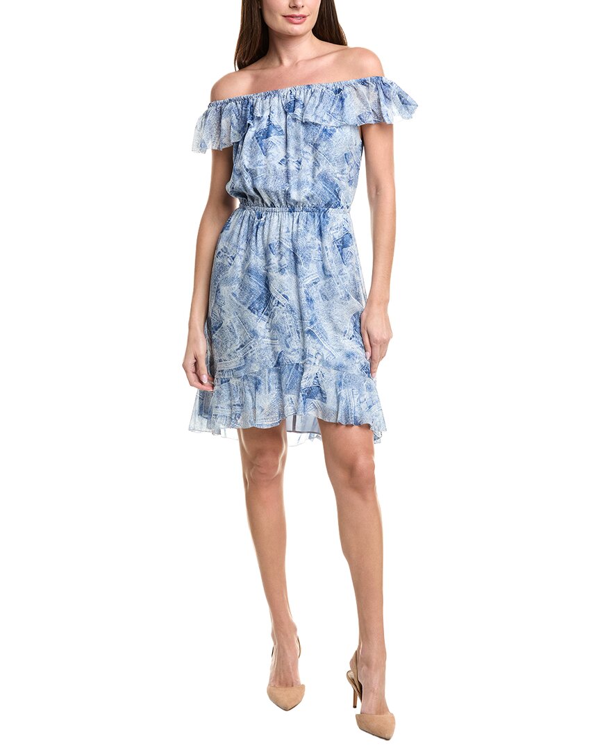 L’Agence Leonie Off-Shoulder Silk Dress