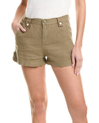 L’Agence Leo High-Rise Linen Safari Short