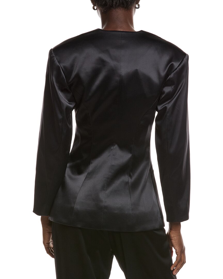 Ganni Double Satin Fitted Blazer