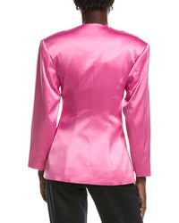 Ganni Double Satin Fitted Blazer