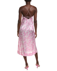 Ganni Silk-Blend Stretch Satin Slip Dress