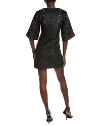 Ganni Sparkle Wool-Blend Mini Dress