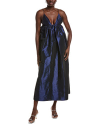 Ganni Shiny Taffeta Strap Dress