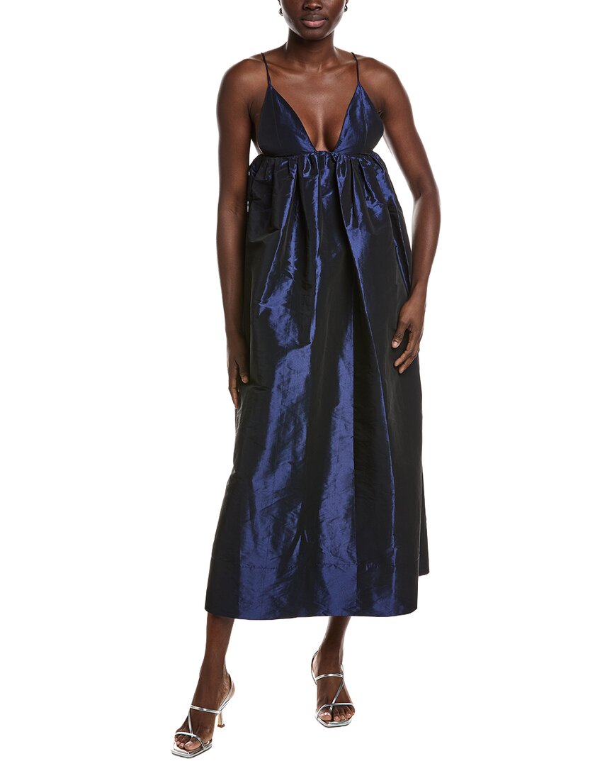 Ganni Shiny Taffeta Strap Dress