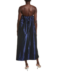 Ganni Shiny Taffeta Strap Dress