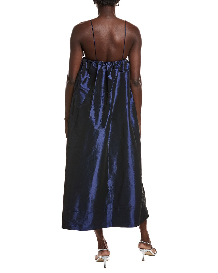 Ganni Shiny Taffeta Strap Dress