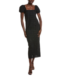 Ganni Broderie Anglaise Midi Dress