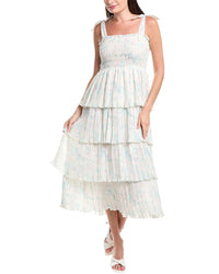 ganni georgette midi dress Ganni Georgette Midi Dress