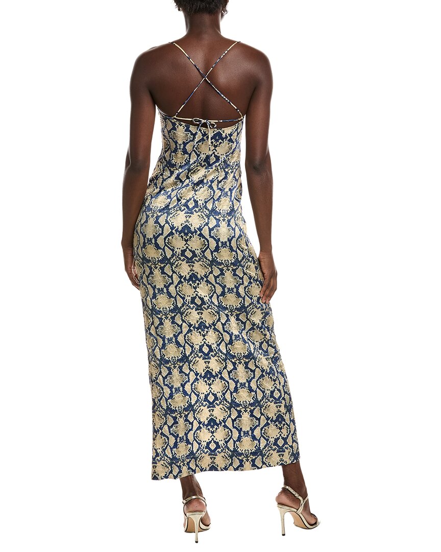 Ganni Crinkled Satin Midi Slip Dress