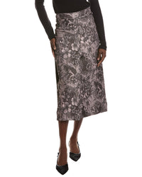 Ganni Rippled Jacquard Long Slit Skirt