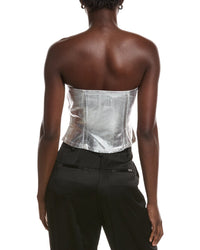 Ganni Foil Denim Corsage