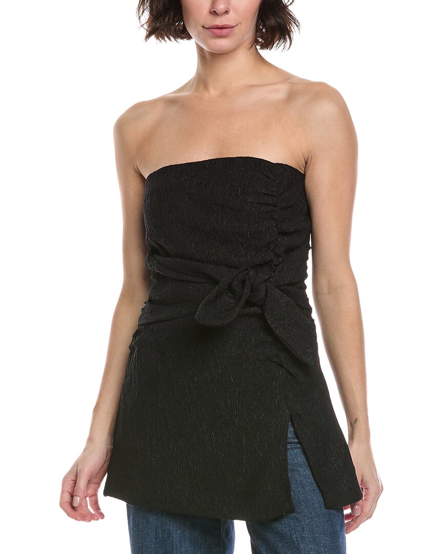 Ganni Stretch Crepe Strapless Top