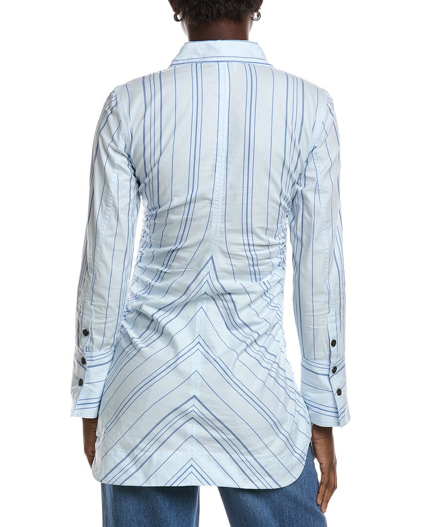 Ganni Twill Stripe Fitted Tunic