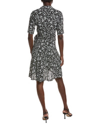 Ganni Printed Crepe Wrap Dress