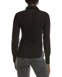 Ganni Chiffon Ruffle Shirt