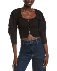 Ganni Poplin Smock Blouse