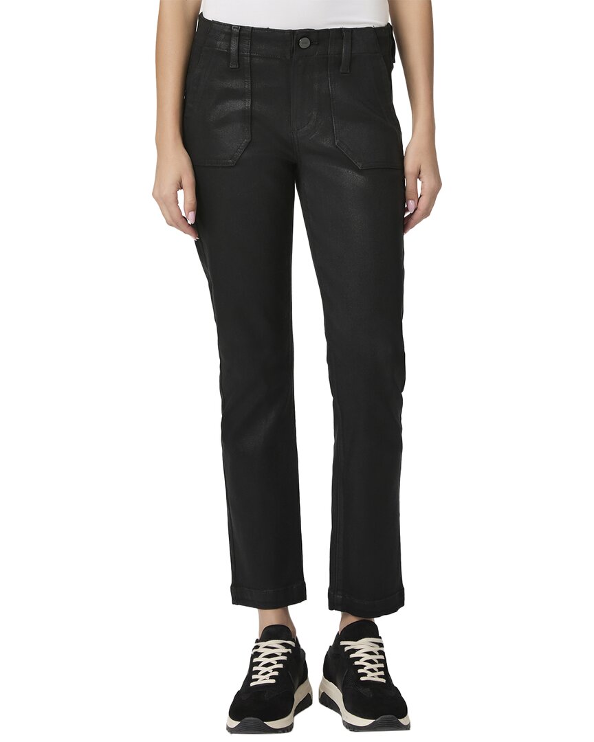 Paige Mayslie Black Fog Luxe Coating Straight Leg Jogger Jean