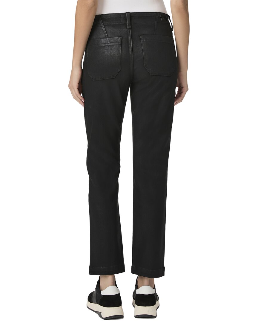 Paige Mayslie Black Fog Luxe Coating Straight Leg Jogger Jean