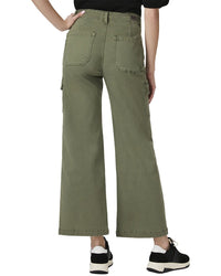 Paige Carly Cargo Vintage Ivy Green Wide Leg Jean