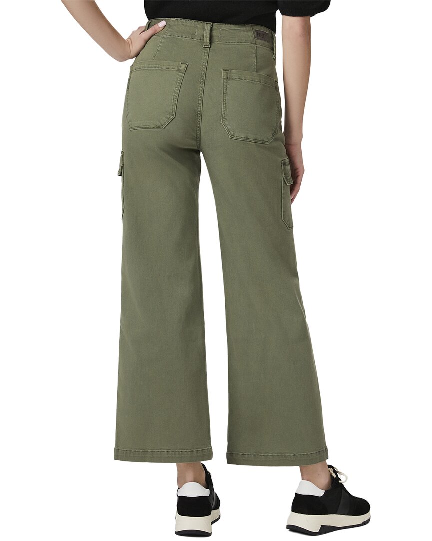 Paige Carly Cargo Vintage Ivy Green Wide Leg Jean
