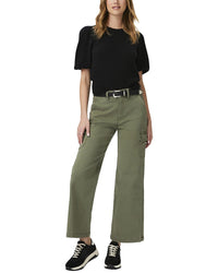 Paige Carly Cargo Vintage Ivy Green Wide Leg Jean