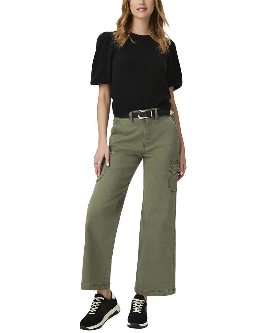 Paige Carly Cargo Vintage Ivy Green Wide Leg Jean