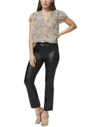 Paige Claudine Black High Rise Sleek Ankle Flare Jean